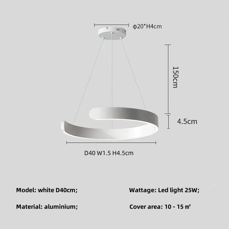 Afralia™ Black LED Chandelier Pendant Light for Foyer Stairs Bar, Minimalist Indoor Hanging Lamp