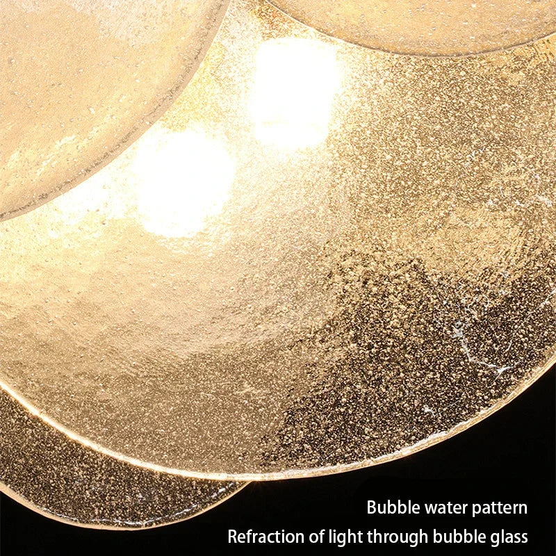 Afralia™ LED Bubble Glass Ceiling Chandelier Light Fixture for Dining Kitchen Bedroom