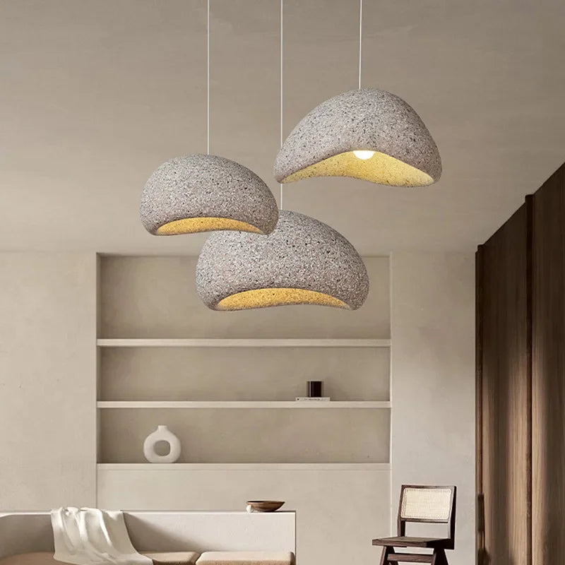 Afralia™ Nordic Wabi-sabi E27 LED Chandelier for Living Room, Bar, Loft - Retro Pendant Lamp