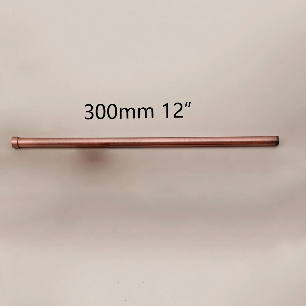 Afralia™ Golden Black Stainless Steel Round Shower Arm for Bathroom with Extension Arm