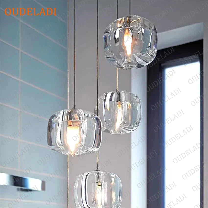 Afralia™ Crystal Pendant Lights: Elegant Restaurant Bar Kitchen Island Decor