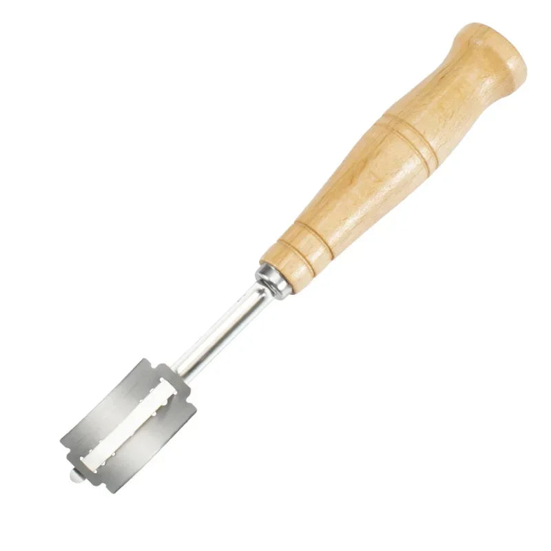 Afralia™ Bread Lame Cutter with Leather Cover and 5 Razor Blades