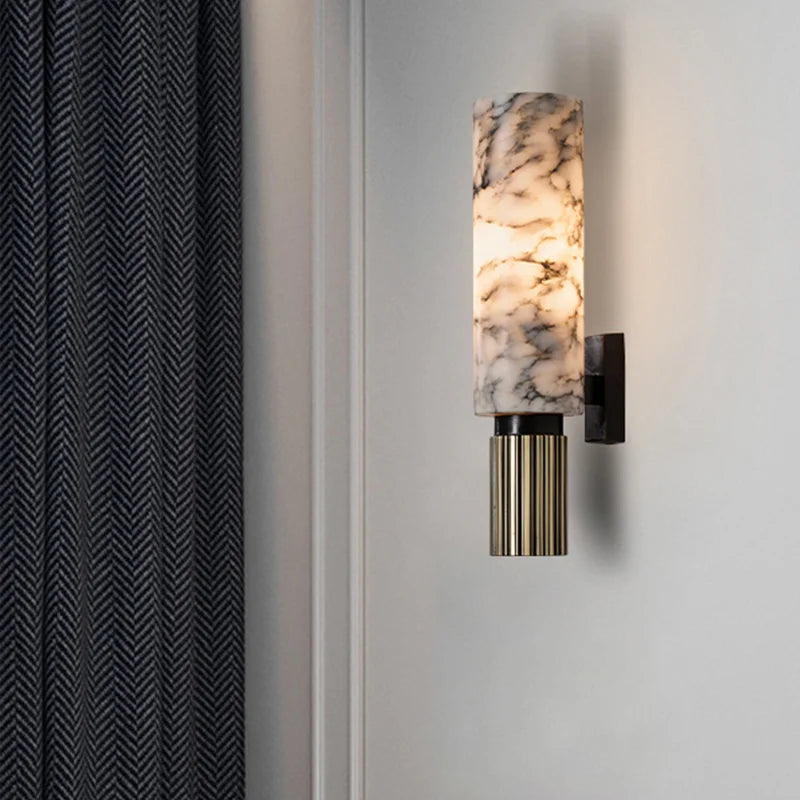 Afralia™ Luxe Marble Wall Lamp: Modern LED Sconce for Living Room, Bedroom & Home Décor