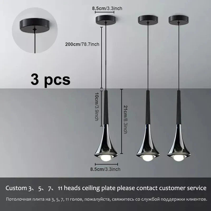 Afralia™ Nordic Lodes Rain Drop Pendant Light for Bedroom and Living Room Decor