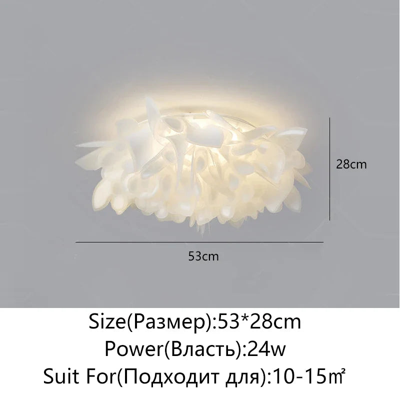 Afralia™ Feather Petal Pendant Lamp for Modern Nordic Bedroom, Living Room, Kitchen, and Children's Room
