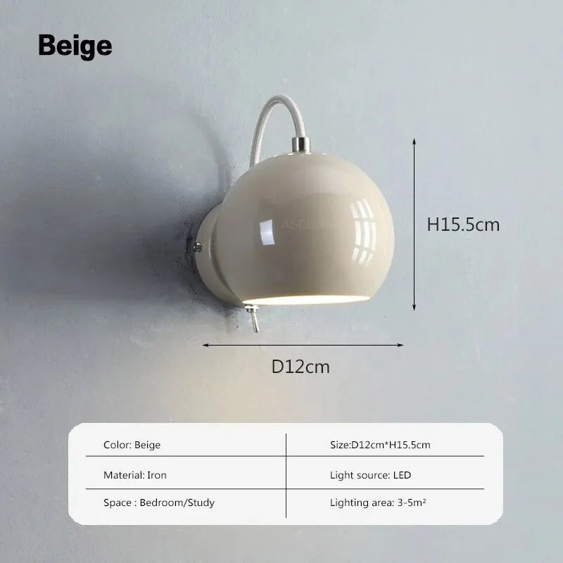 Afralia™ Nordic Iron Art Wall Lamp for Home Decor Minimalist Bedroom Living Room Lighting