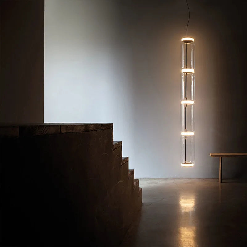 Afralia™ Modern Glass Pendant Lamp Noctambule for Villa Living Room Staircase Bar Loft