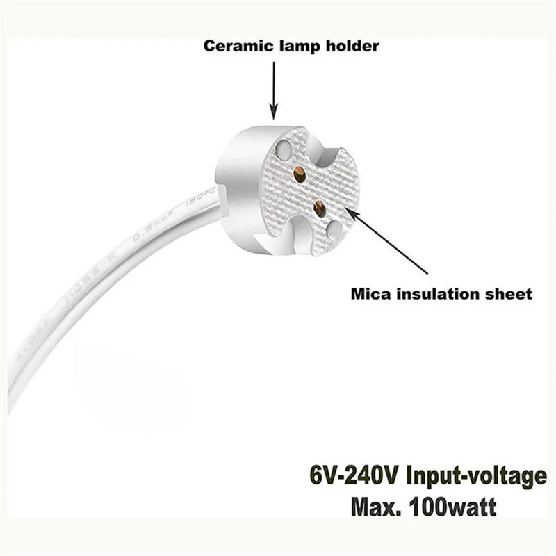 Afralia™ Ceramic Socket for MR16 MR11 Halogen LED Bulbs