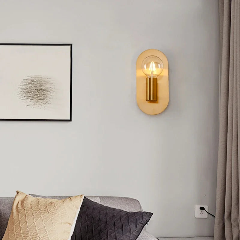 Afralia™ Contemporary Gold LED Wall Lamp for Luxurious Home Lighting