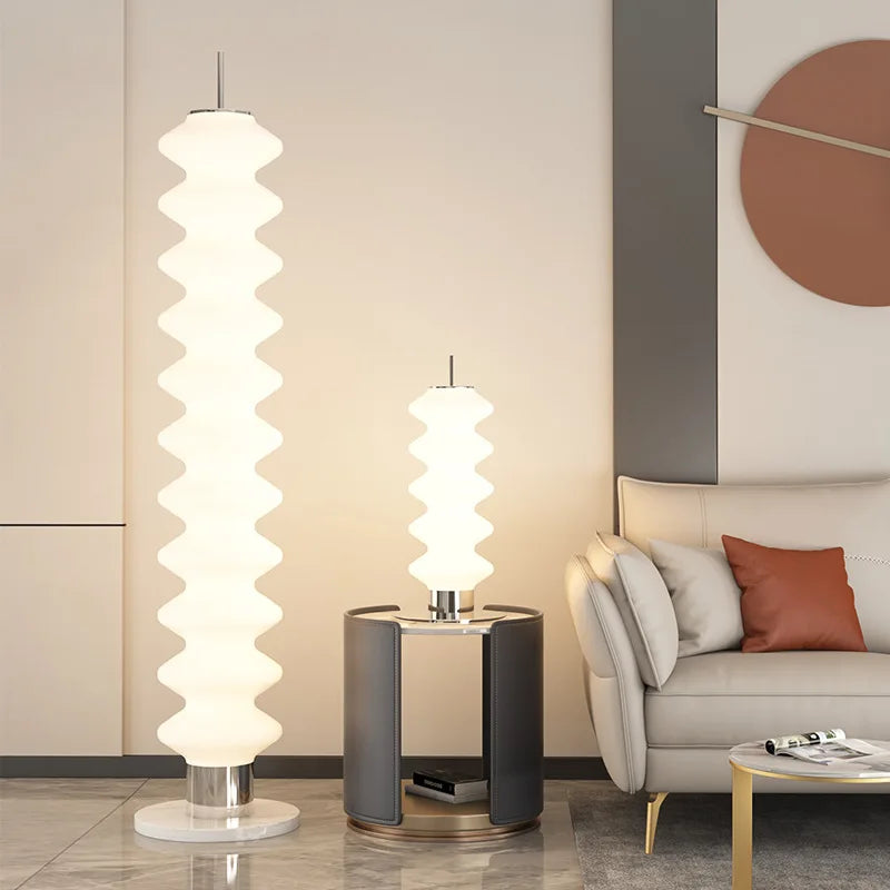 Afralia™ LED Gourd Sanding Floor Lamp: Nordic Design for Living Room, Bedroom & Shop