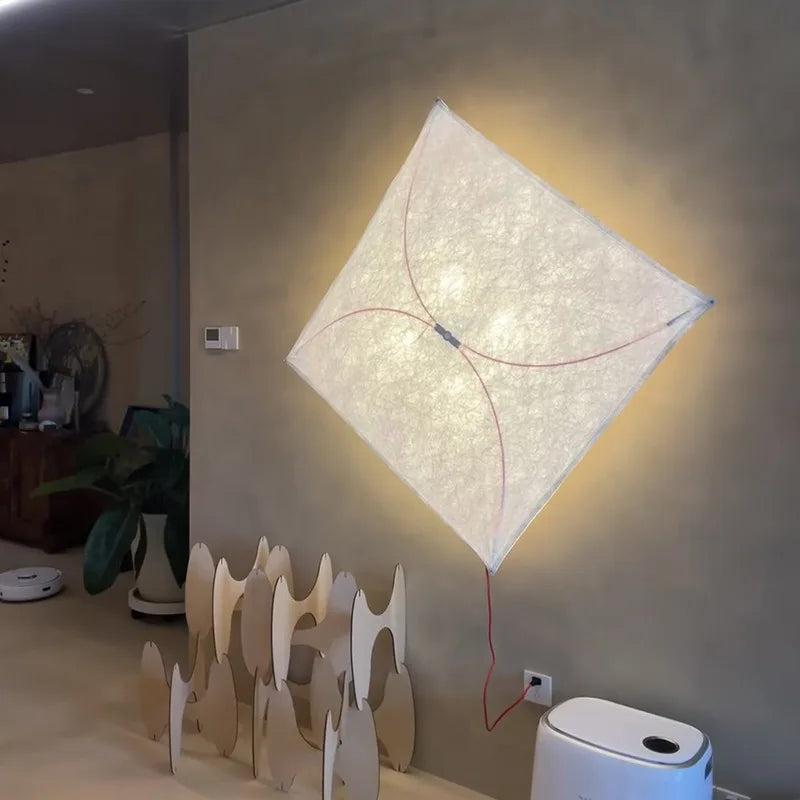 Afralia™ LED Square Fabric Wall Lamp | Minimalist Design for Living Room, Bedroom, Corridor