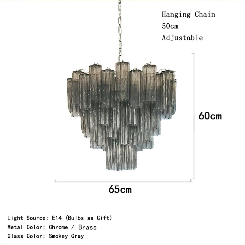 Afralia™ High Glass Ceiling Pendant LED Chandelier for Living Room