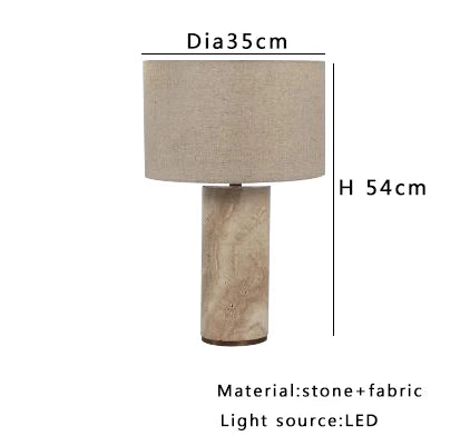 Afralia™ Classic Stone Table Lamp for Bedroom Nightstand and Living Room Decor