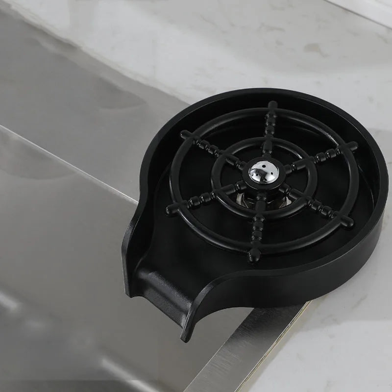 Afralia™ Glass Rinser Sink Automatic Cup Washer Bar Coffee Tea Pitcher Tool