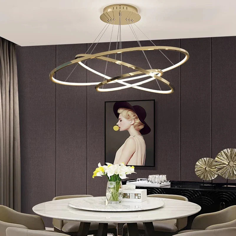 Afralia™ LED Chandelier Pendant Ceiling Lamp for Home Living Room Dining Indoor Lighting