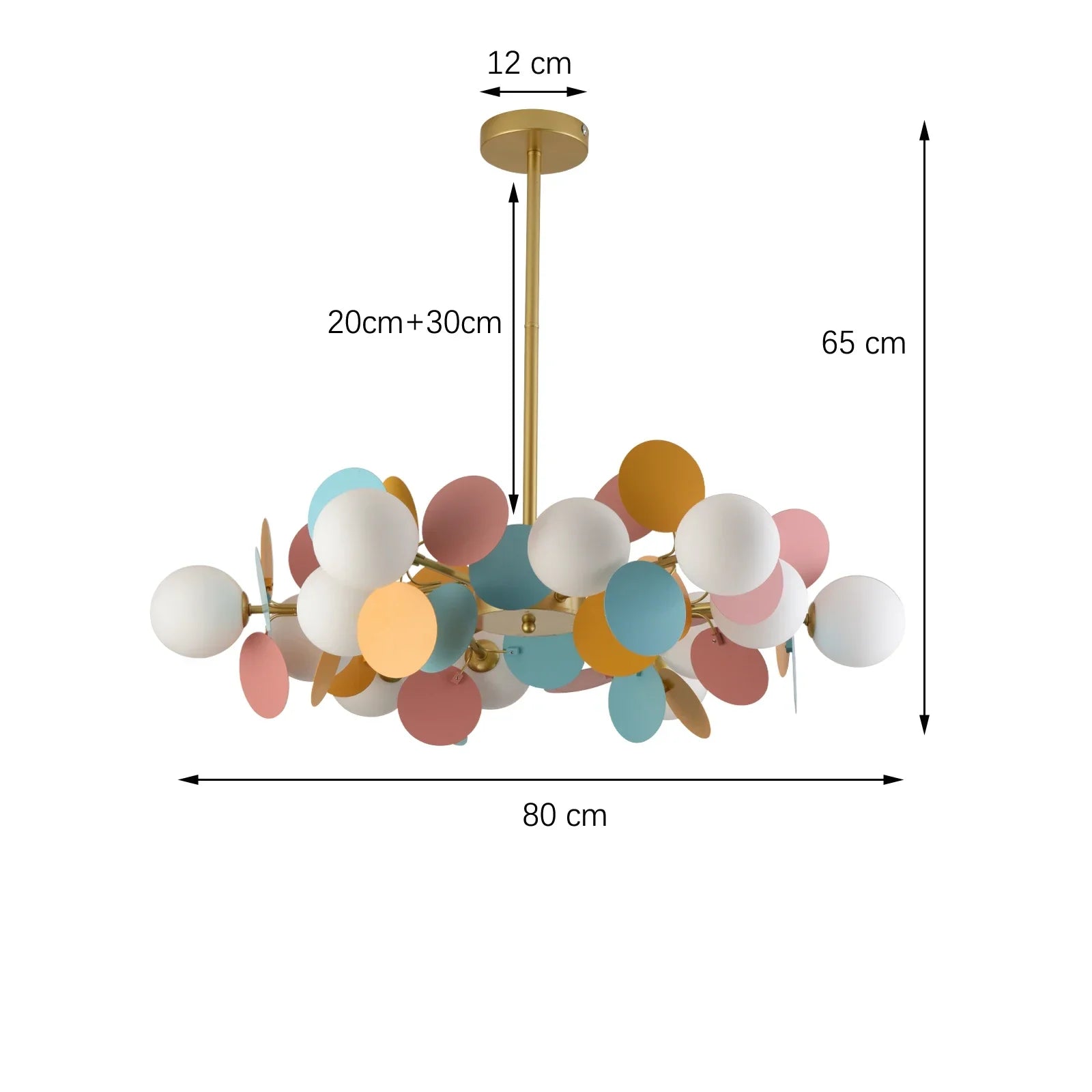 Afralia™ Colorful Chandelier Pendant Lamp for Bedroom Dining Living Room