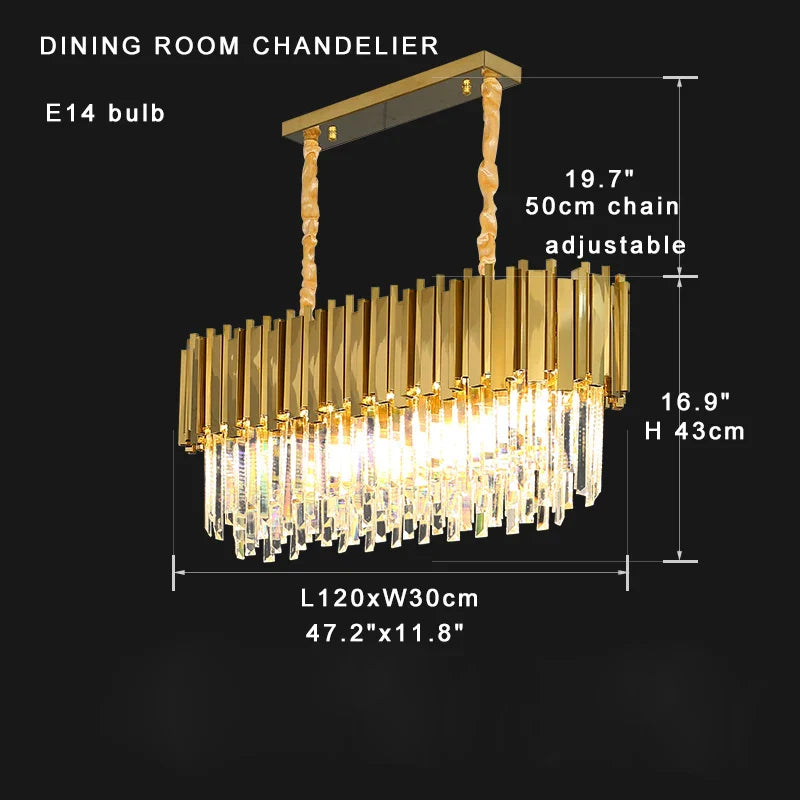 Afralia™ Gold K9 Crystal Ceiling Chandelier, Dimmable Luxury Living Room Bedroom Lighting