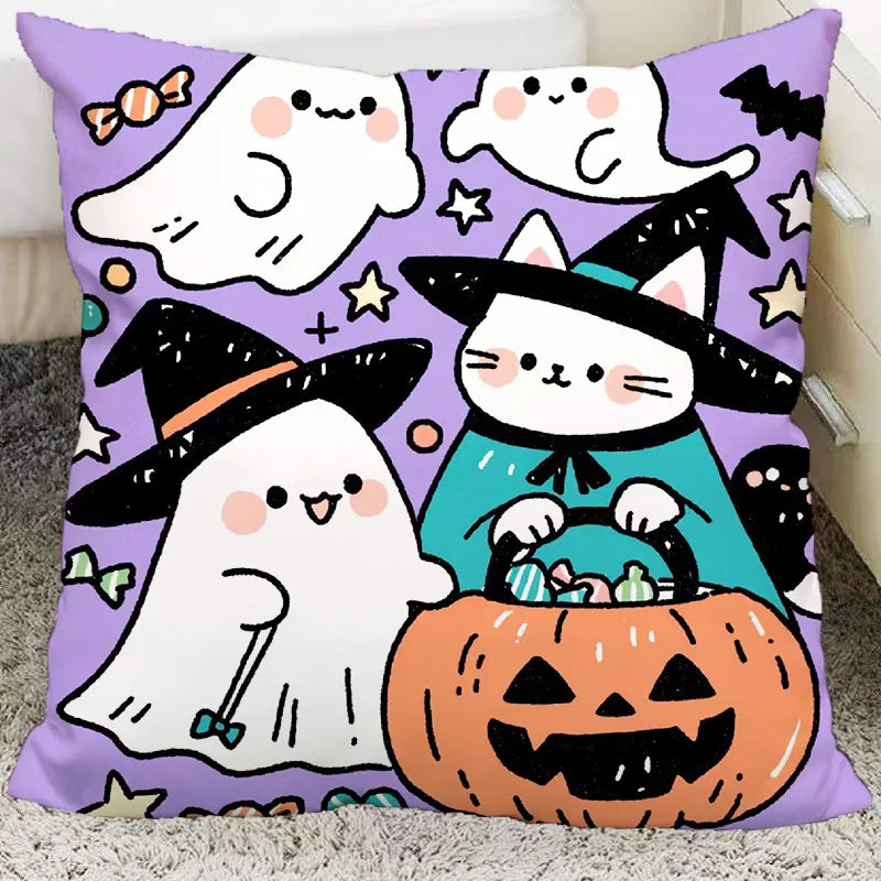 Afralia™ Halloween Plush Cartoon Pillow for Living Room and Bedroom, Festive Decoration