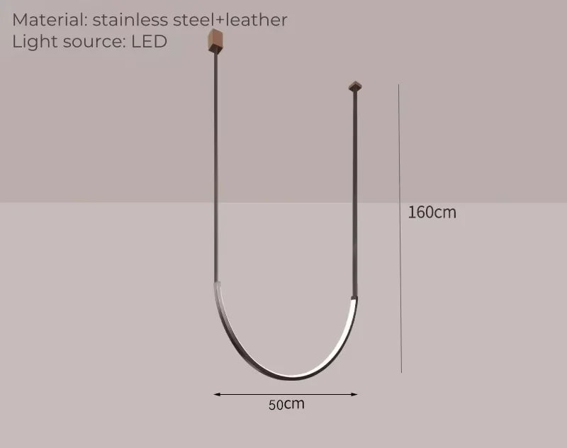 Afralia™ Nordic Leather Chandelier LED Pendant Light for Home and Restaurant