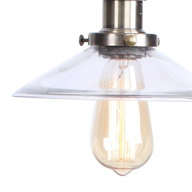 Afralia™ Industrial Adjustable LED Wall Sconce with Clear Glass Shade