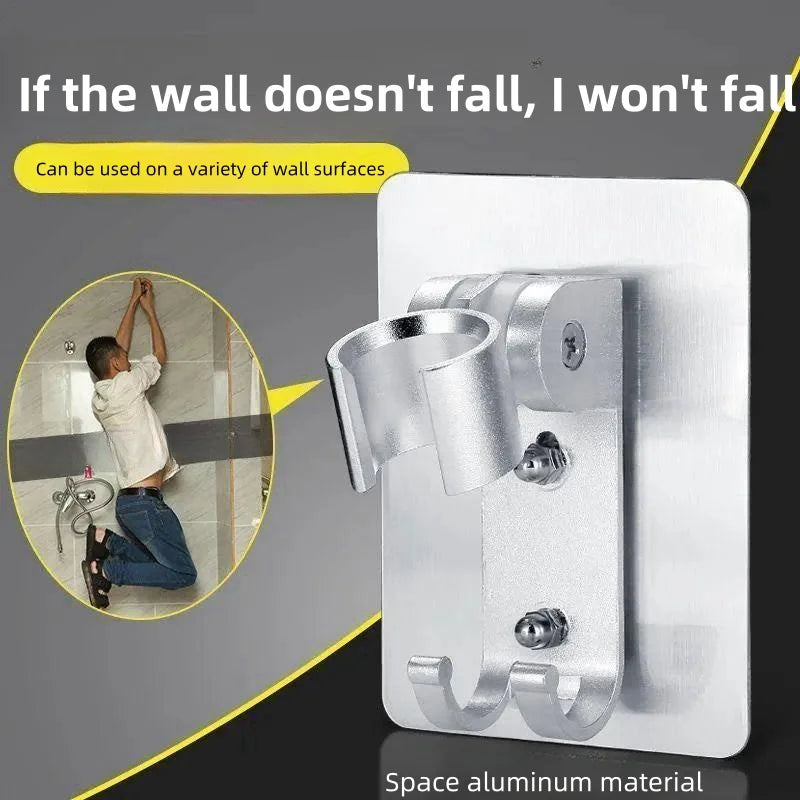 Afralia™ Shower Support with Adjustable Bracket, Suction Cups, and Self-adhesive Handle