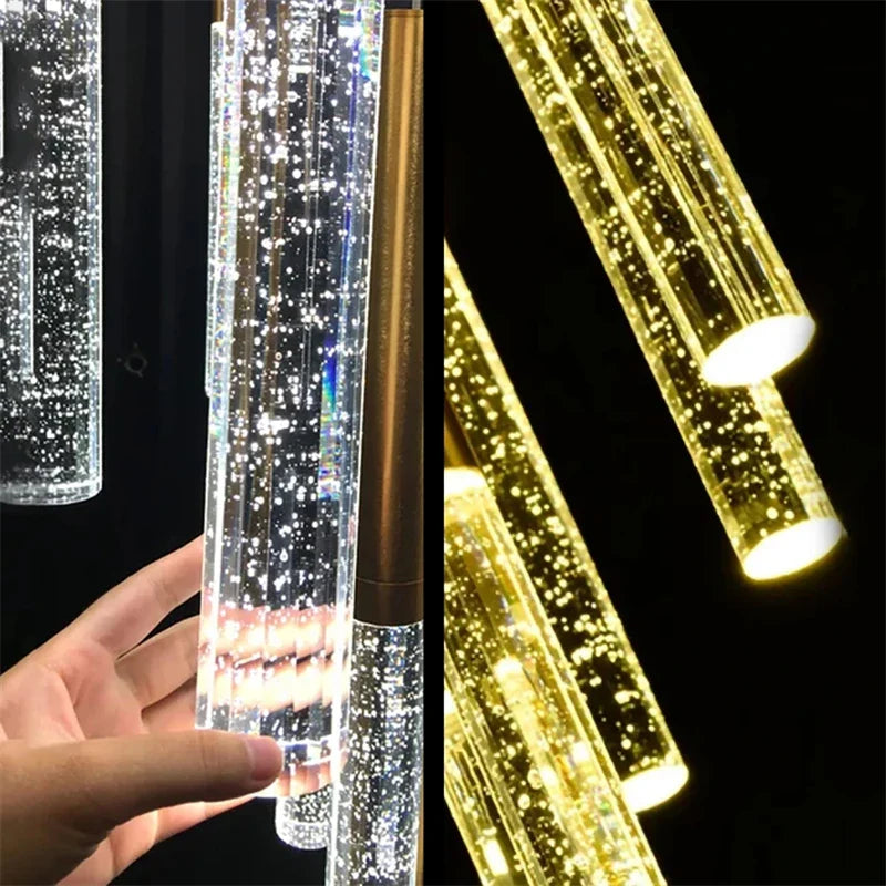 Afralia™ Crystal LED Chandelier: Modern Nordic Minimalist Indoor Light Fixture for Living Room