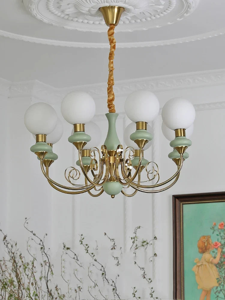 Afralia™ Cream Style LED Chandelier for Bedroom, Living Room, Dining Room