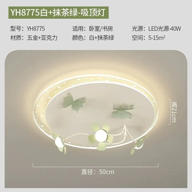 Afralia™ Modern Romantic Bedroom Ceiling Lamp - Cream, Online Celebrity Flower Master Bedroom