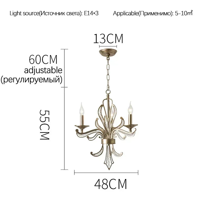 Afralia™ French Candle Design Crystal Chandelier LED Pendant Lighting for Home Décor