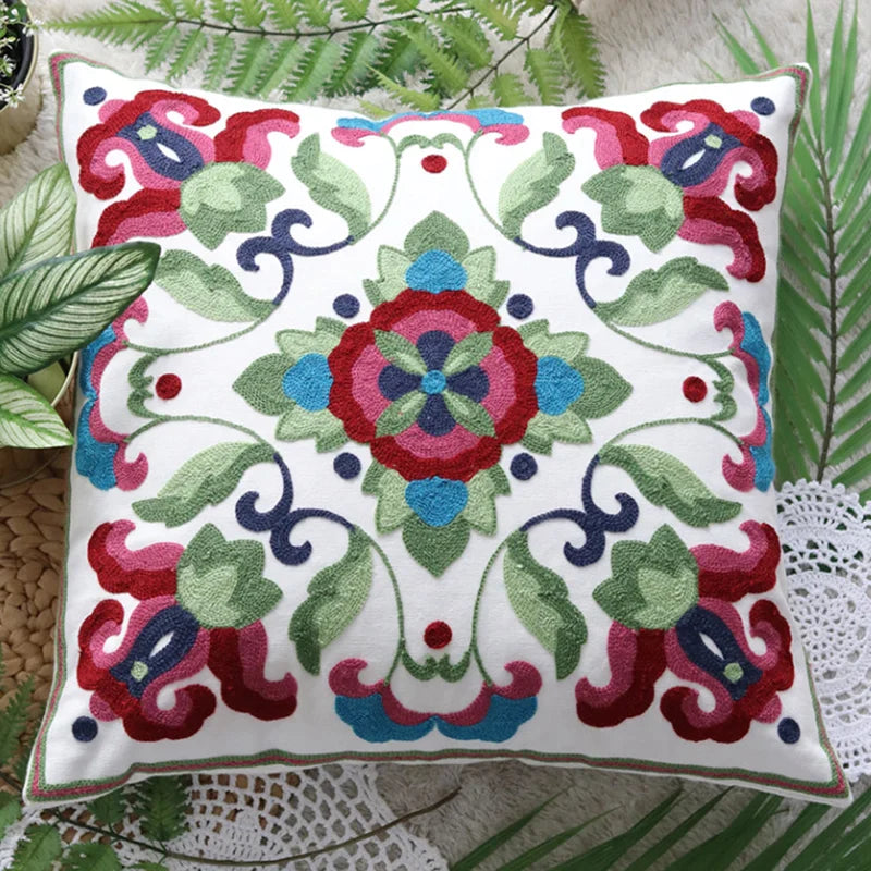 Afralia™ Embroidered Pillowcase, Premium Cushion Cover, 45x45, Home Decor