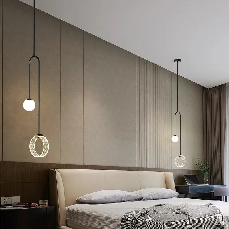 Afralia™ Luxury Double-Headed Small Chandelier for Modern Bedroom Bedside