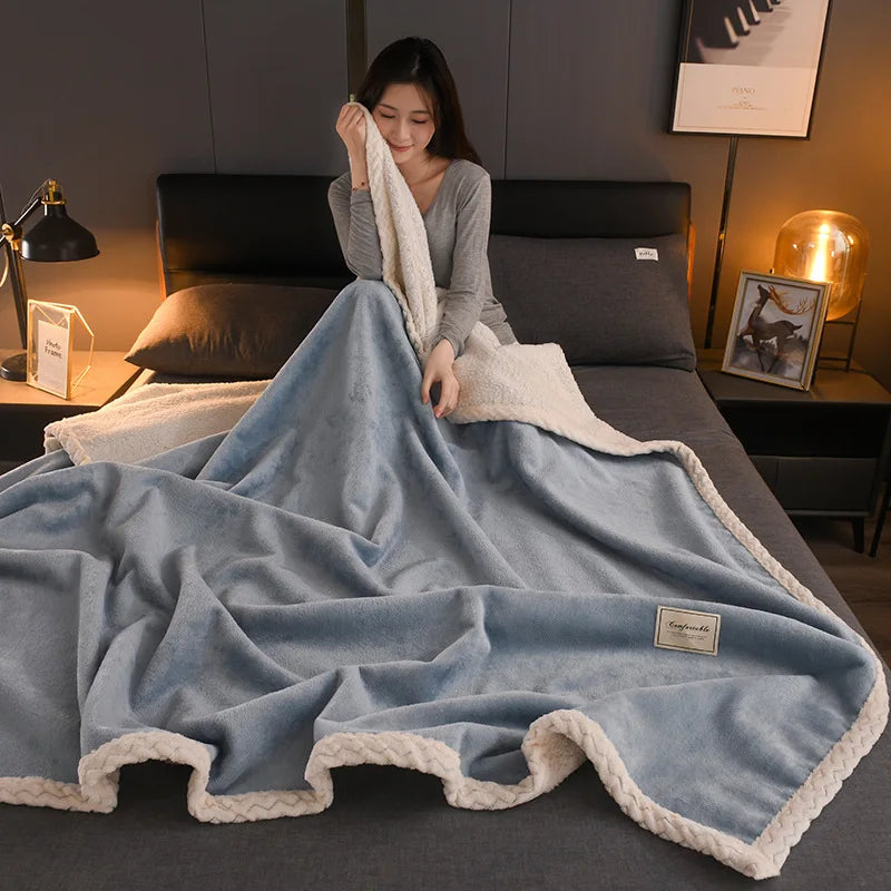 Afralia™ Cozy Autumn Blanket for Sofa Bed, Soft Warmth Single Double Blanket