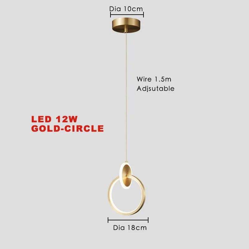 Nordic LED Pendant Chandelier for Bedroom Living Room Restaurant Decor by Afralia™