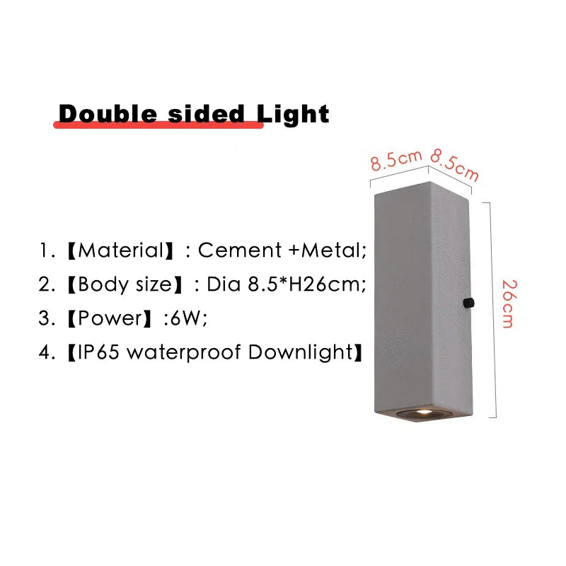 Afralia™ Waterproof LED Wall Lamp Double Head Spotlight Garden Light