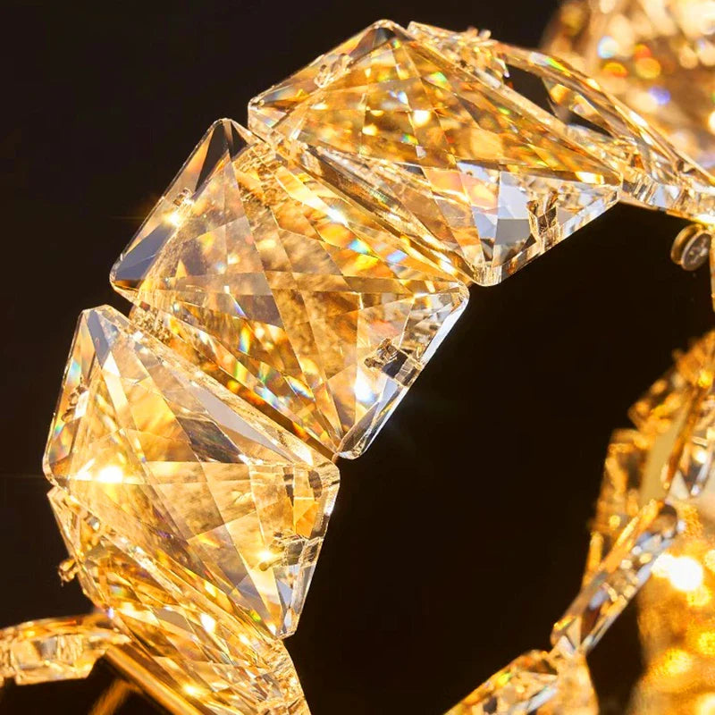 Afralia™ Crystal Chandelier Stair Pendant Lamp Living Room Pendant Lights Interior Lighting