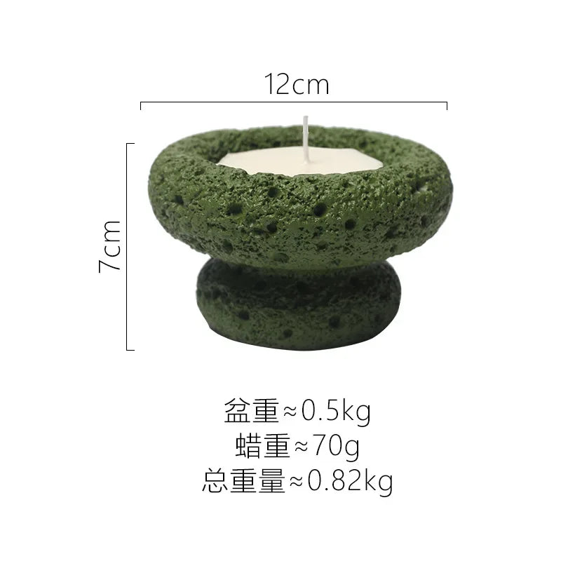 Afralia™ Silicone Concrete Candle Cup Mold Aromatherapy Tray Plaster Support Mold
