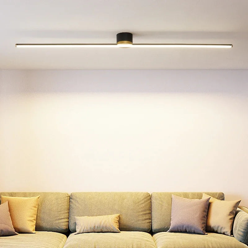 Afralia™ LED Strip Ceiling Light: Sleek Modern Design for Home Lighting Ambiance