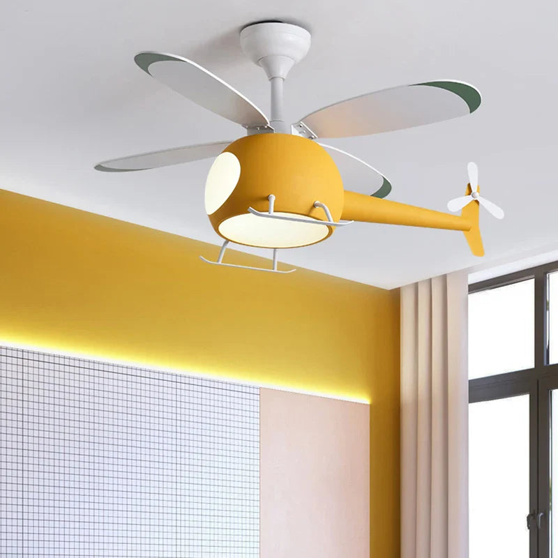 Afralia™ Modern Ceiling Fan Lights for Children's Bedroom Dining Room LED Indoor Lighting