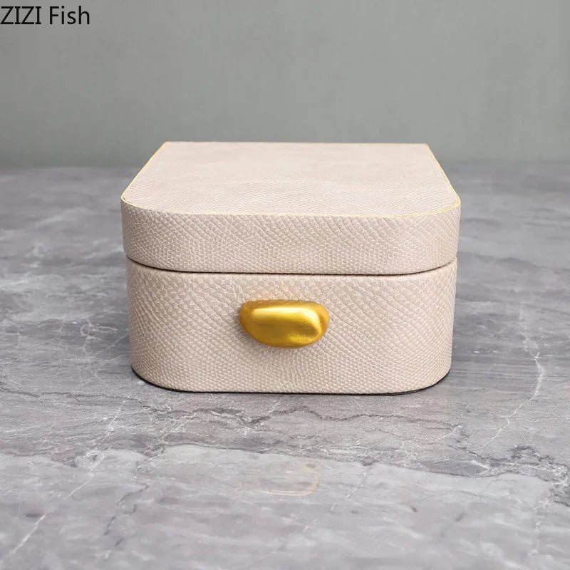 Afralia™ Leather Jewelry Box: Stylish Dresser Table Decor & Storage Jar