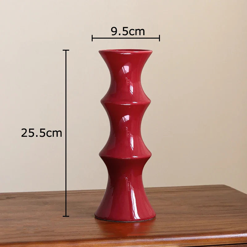 Afralia™ Bamboo Ceramic Vase for Stylish Room Decor and Flower Arrangement