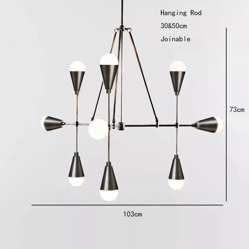 Afralia™ Designer Metal Pendant Light for Stylish Living Room and Dining Space
