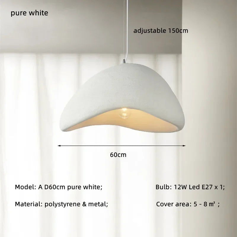Afralia™ Nordic Wabi Sabi E27 LED Pendant Light for Minimalist Loft Ambiance