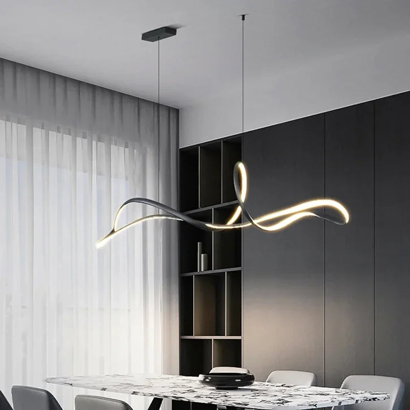 Afralia™ Gold Dine Pendant Light for Living Room Decor & Dining Table | Noedic LED Chandelier Fixtures