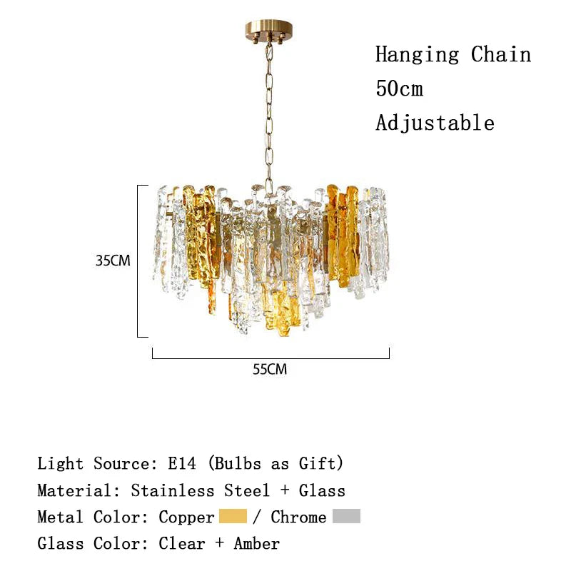 Afralia™ Designer Glass Pendant Lighting | Modern LED Hanging Fixture for Dining Room