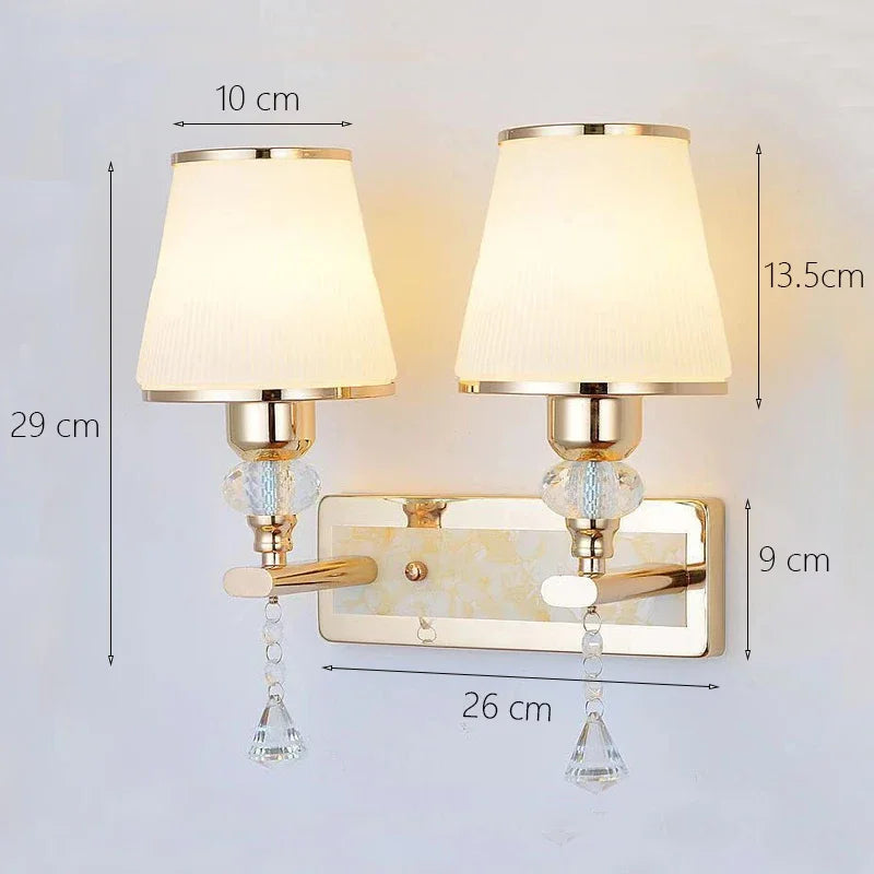 Afralia™ Crystal Bedside Wall Sconce - Modern Minimalist LED Wall Light - 12W E14