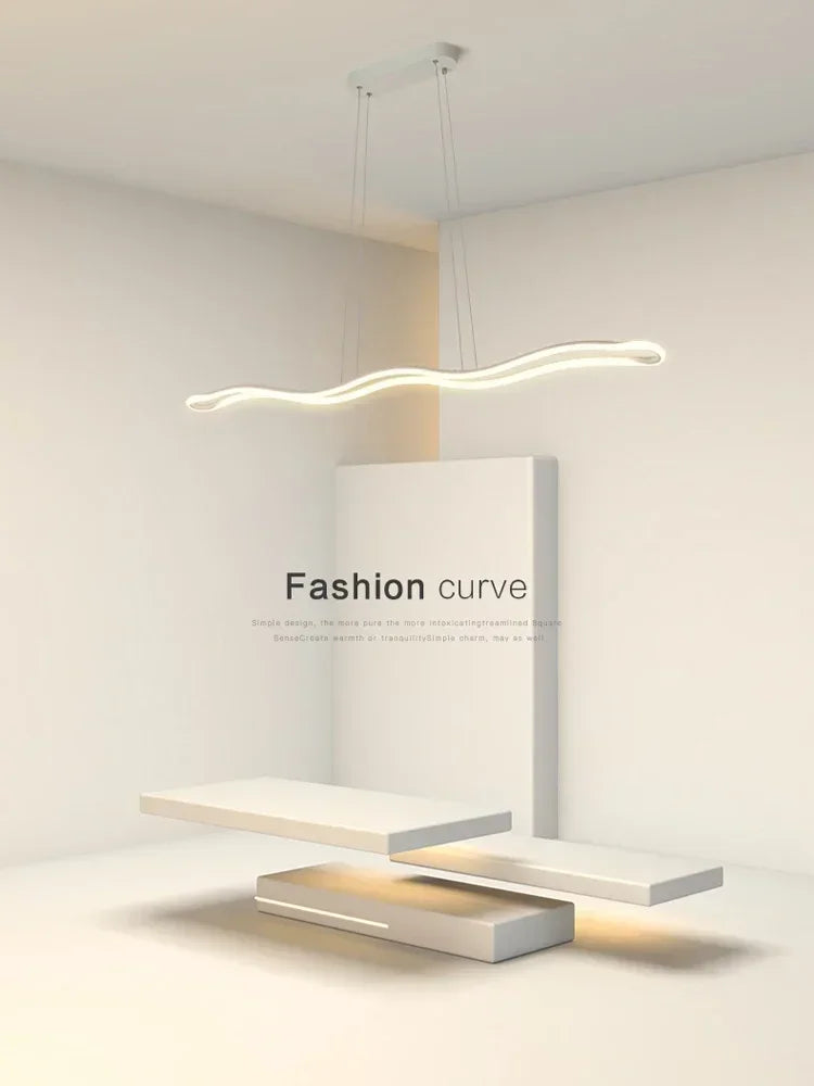 Afralia™ Wave Chandelier: Modern Nordic Style Pendant Light for Home and Office