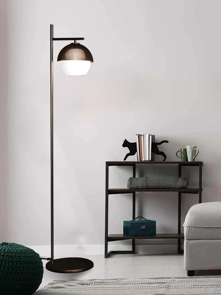 Afralia™ Black LED Floor Lamp - Modern Stylish Nordic Design for Home and Living Room