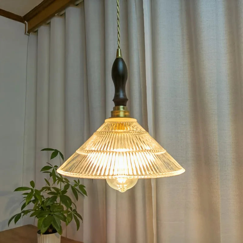 Afralia™ Glass LED Pendant Lights in Retro Style for Home Decor