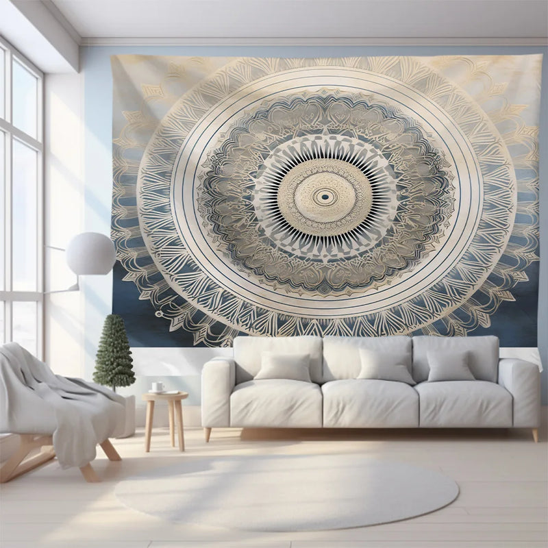 Afralia™ Mandala Flower Tapestry: Retro Cool Nordic Style Wall Decor