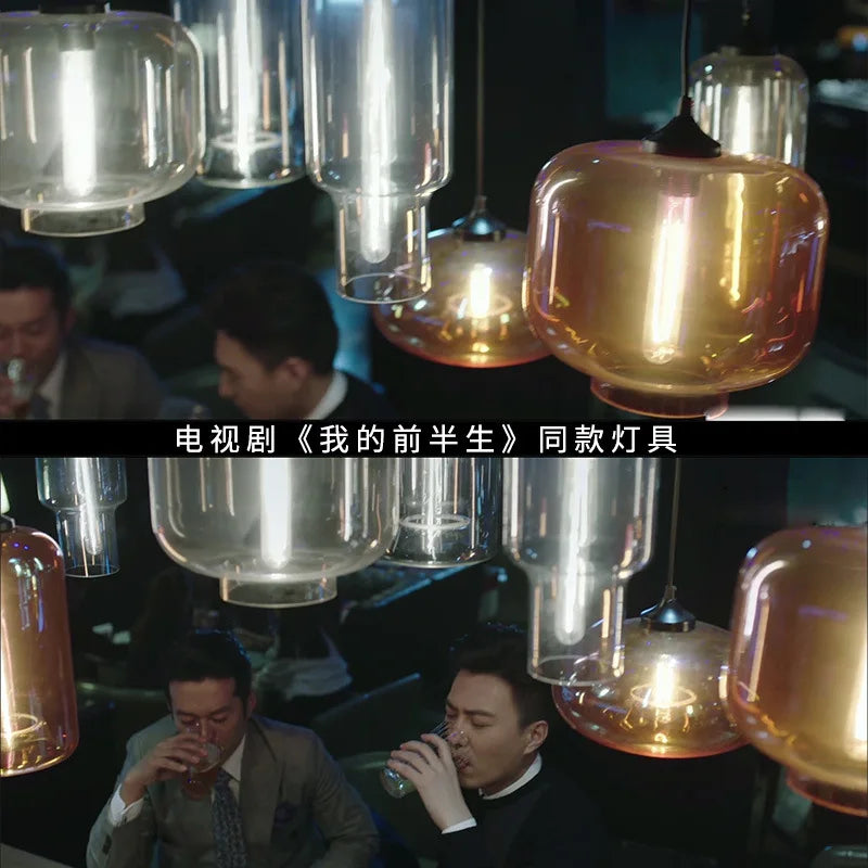 Afralia™ Nordic Glass Pendant Lamp LED Hanging Light Modern Luminaire for Dining Room